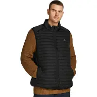Jack & jones Steppweste "MULTI mit Stehkragen und normaler Form" unifarben, modisch, regular fit, Polyester, Stehkragen
