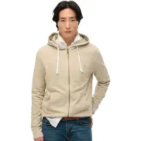 Superdry für Herren. M2014170A Essential beige Kapuzenpullover mit Reißverschluss Essential beige (L), Lässig, Baumwolle