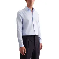 Seidensticker Businesshemd "Schwarze Rose", Herren, Gr. XXL45, normale Ärmellängen, blau, 100% Baumwolle, unifarben, regular fit, 2-Knopf-Manschette, Hemden Businesshemd, Regular 1/1 Kentkragen Uni