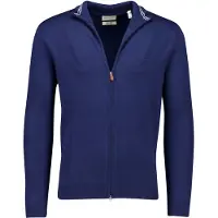 Gant für Herren. 8050208 Strickjacke mit Reißverschluss aus extrafeiner Merinowolle in navy (XXL), Lässig, Langarm, Marine