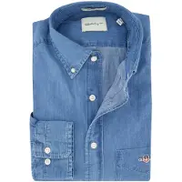 Gant für Herren. 3000400 Hemd Regular Fit blau (5XL), Lässig, Baumwolle, Klassisch, Langarm
