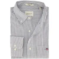 Gant für Herren. 3000230 Regular Fit Oxford Hemd in blau fein gestreift (XXL), Lässig, Baumwolle, Klassisch, Langarm