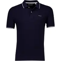 Gant Poloshirt Piqué dunkelblau Baumwolle Kurzarm