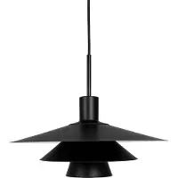 Dyberg Larsen Pendellampe Kay, Ø 40 cm, schwarz, Metall