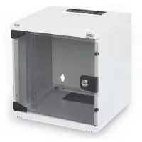 Digitus Cabinet system, 30 kg, Wandmontiertes Regal, Grau, 25,4 cm (10 Zoll), Passiv, Glas, Metall