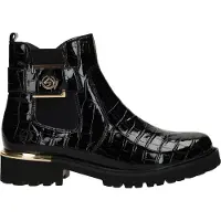 Remonte Damen Stiefelette Chelsea Boot Mit Kunstlack & Glamour-Effekt D8684, Größe:40 EU, Farbe:Schwarz