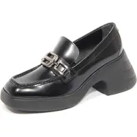 Hogan H8139 Spaltung donna H618 Frau Ferse loafers schwarz