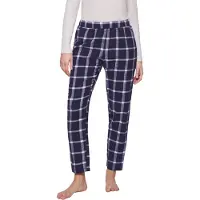 Triumph Loungehose "Mix & Match Tapered Trouser Flannel 02 X", Damen, Gr. 40, N-Gr, grau (grau combination), Flanell, Obermaterial: 100% Baumwolle, lang, Hosen Loungehose, angenehm weich, Karo-Muster
