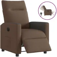 vidaXL Relaxsessel Elektrisch Braun Stoff