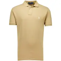 Ralph Lauren für Herren. 710680784332 Das kultige braune Piqué-Poloshirt (XL), Beige, Lässig, Baumwolle, Kurzarm