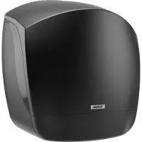 Katrin Toilettenpapierspender Gigant S Kunststoff schwarz mit Schliessfunktion, mit ausklappbaren Re