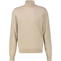 Lerros Rollkragenpullover "Herren Rollkragen-Strickpullover", Herren, Gr. XXL, beige (tender beige melange), 100% Baumwolle, ohne Ausschnitt, Pullover Rollkragenpullover