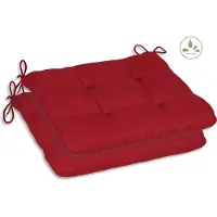 GO-DE Sitzkissen "Carina", rot, B:38cm H:5cm L:38cm, Polyester, Dekokissen_Sitzkissen_Kissenhüllen, Sitzkissen, 2er Set, 38x38 cm