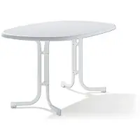 Sieger Boulevard-Klapptisch, 140x90x72 cm, weiß Gestell aus Stahl in weiß, Tischplatte aus Mecalit-Pro in weiß