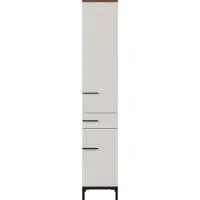 Germania Hochschrank "Yonkers", braun (kaschmir, nussbaum, nachbildung), B:34cm H:190cm T:34cm, Schränke, Hochschrank, Hochwertige ABS-Kanten, Steggriffe und hohe Füße, Türdämpfung