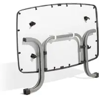 Sieger Boulevard-Klapptisch, 150x90x72 cm, chamapgner Gestell aus Stahl in champagner, Tischplatte aus Mecalit-Pro in mocca