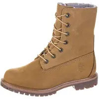 Timberland für Damen. TB18329R2311 Authentische braune wasserdichte Lederstiefel (41 W), Wohnung, 1 bis 3 cm, Lässig, Gelb