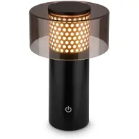 Briloner LED-Akku-Tischlampe Brilo unplugged Gila, gold/schwarz 21 cm