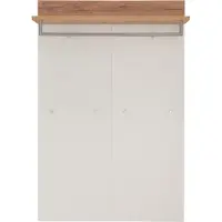 Germania Garderobenpaneel "Topix", weiß (weiß, eichefarben), B:96cm H:147cm T:29cm, Holzwerkstoff, Garderobenpaneele, Garderobenpaneel