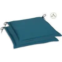 GO-DE Textil, 2er Set Sitzkissen Dora, uni petrol, 20926-2103