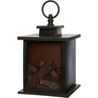Coen Bakker Batteriebetriebener Kamin schwarz 12 x 12 x 18,5 cm mit Zeitschaltuhr