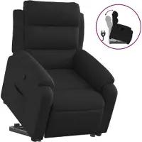 vidaXL Relaxsessel mit Aufstehhilfe Schwarz Stoff