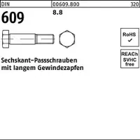 Reyher DIN 609 - Stahl 8.8 blank - M 30x85 - Sechskant-Passschrauben mit langem Gewindezapfen