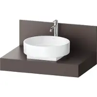 Duravit Balcoon Konsole rechteckig, 1 Ausschnitt mittig, 800x550x370mm, BA90560IGIG0000, Farbe: Schieferbraun