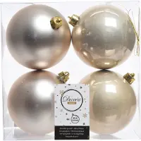 Ksd 4 Weihnachtskugeln Perle 100 mm (wit)