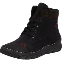 Rieker Damenschuhe Schnürstiefel Schwarz Freizeit