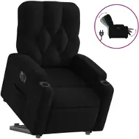 vidaXL Relaxsessel mit Aufstehhilfe Elektrisch Schwarz Stoff