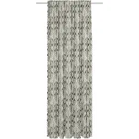 Adam Audio Vorhang ADAM "Wave" Gr. 1, schwarz (natur, schwarz), B:142cm H:145cm, Jacquard, Baumwolle, Leinen, Gardinen, Vorhang, aus Leinen und Bio-Baumwolle