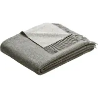 Biederlack Wohndecke "Soft Impression im Doubleface-Look", grau, B:130cm L:170cm, Baumwolle, Kaschmir, Wohndecken, Wohndecke, Baumwolle-Kaschmir-Mix
