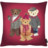 Apelt Dekokissen "Robby", rot (rot, bedruckt), B:46cm L:46cm, Obermaterial: 100% Polyester, Dekokissen_Sitzkissen_Kissenhüllen, Dekokissen