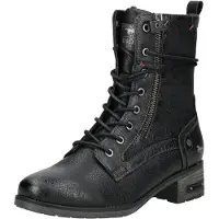 Mustang Shoes Schnürstiefelette "Shoes Stiefelette Lederimitat/Textil"