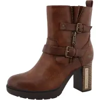 Mustang Winterstiefelette SHOES "Nana", Damen, Gr. 40, braun, Lederimitat, Textil, used, Schuhe Winterstiefelette, Boots, Winterstiefelette mit Reißverschluss