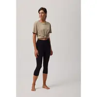 Ysabel Mora 3/4-Leggings , Damen, Gr. L, N-Gr, schwarz, Single Jersey, Obermaterial: 95% Baumwolle, 5% Elasthan, 3/4-Länge, Hosen 3/4-Leggings, elastischer Bund, Baumwollmix