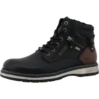 Mustang Winterboots SHOES "Mariko", Herren, Gr. 40, Warmfutter, schwarz, Lederimitat, Textil, Basic, Schuhe Winterboots, Workerboots, Schnürboots mit TEX-Ausstattung