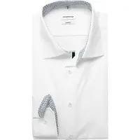 Seidensticker Businesshemd "Schwarze Rose", Herren, Gr. XXL45, normale Ärmellängen, weiß, 100% Baumwolle, unifarben, tailored fit, 2-Knopf-Manschette, Hemden Businesshemd, Shaped 1/1 Kentkragen Uni