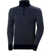 Helly Hansen für Herren. 30360 Pullover mit halbem Reißverschluss Arctic Icelander marineblau (M), Lässig, Wolle, Klassisch
