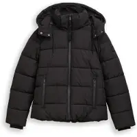 Tom Tailor Damen 1047528 Funktions-Puffer-Jacke, 14482 - Deep Black, XL EU
