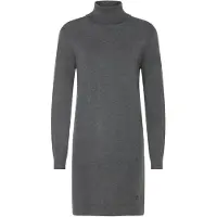 Oxmo Strickkleid "Strickkleid OXAida", Damen, Gr. M, N-Gr, grau (dunkelgrau melange), Obermaterial: 70% Viskose CV. 30% Polyamid PA., Kleider Strickkleid