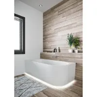 Riho Desire Corner Eck-Badewanne, Version rechts, 184x84x60cm, 230 Liter, weiß seidenmatt, B087002105