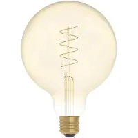 Creative Cables Gold 1800k Carbon Line Curved Filament With Globe Spiral 4w Led-lampe