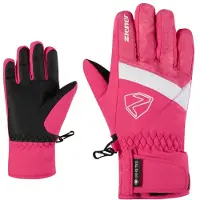 Ziener Skihandschuhe "LEIF-Z GORE-TEX JUNIOR", Kinder, Gr. 5, rosa (tie dye pop pink), Kunstfaser, Handschuhe Skihandschuhe, wasserdicht, winddicht, atmungsaktiv, warm