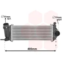 VAN WEZEL Ladeluftkühler 43004615 für MERCEDES-BENZ RENAULT