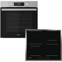 Bauknecht Backofen-Set "BAKO 740 IND IN", Energieeffizienz: A+, schwarz (inox), Herdsets, Hydrolytische Reinigung – Reinigen ohne Chemie, Backofen-Set