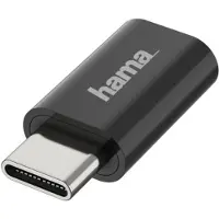 Hama 00200310, Micro USB, USB-C, Schwarz