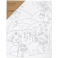 Creativ Company CC Painter Leinwand mit Druck Blumenschale 24x30 cm