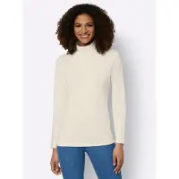 Casual Looks T-Shirt WITT "Rollkragen-Shirt Rollkragenshirt mit langen Ärmeln", Damen, Gr. 36, beige (champagner), Sportlich, Shirts T-Shirt